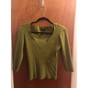 New York & Company Olive Sweater Size L